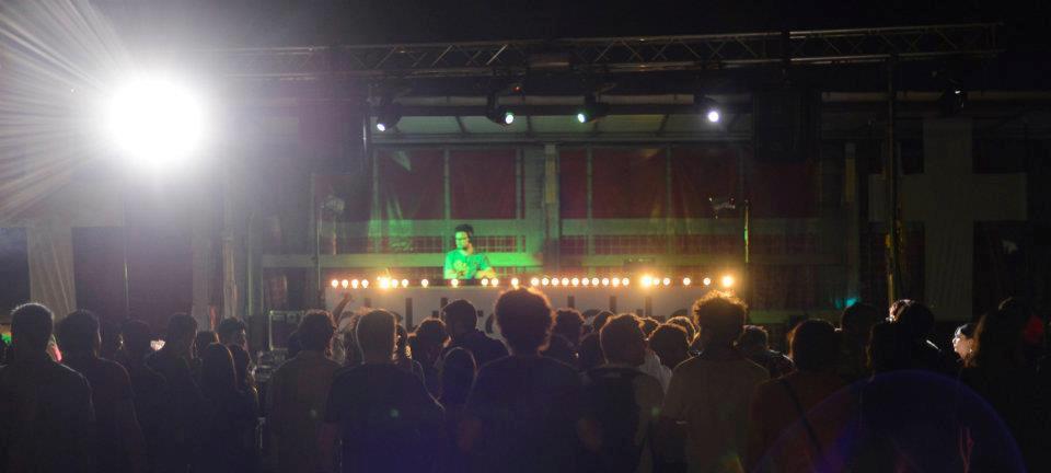 Festival main stage from the crowd